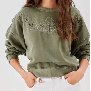 American Eagle Cropped Sweatshirt‎ with Mesh Detail Size XS
